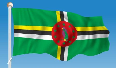 Flag of Dominica Stock Illustration