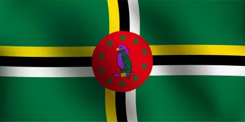 Flag of Dominica - Vector Illustration Stock Illustration