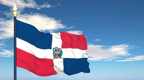 Flag Of Dominican Republic Video stock 10773052