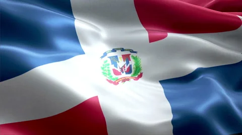 Flag Dominican Republic Video stock 47737472