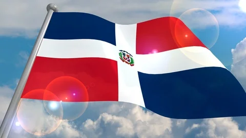 The flag of the Dominican Republic Stock Footage 103548245