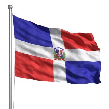 Flag of the dominican republic Stock Illustration