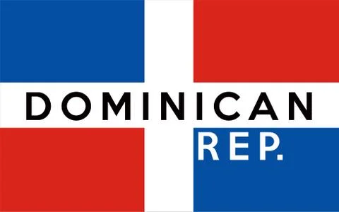 Flag of dominican republic Illustrazione stock
