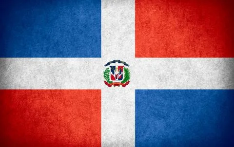 Flag of Dominican Republic Illustrazione stock
