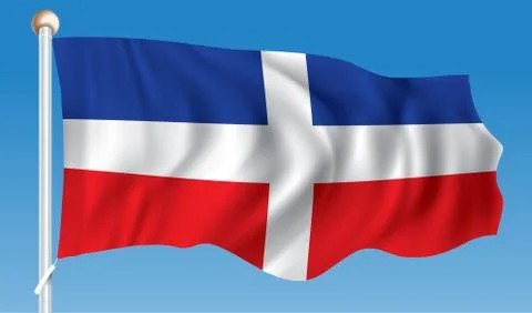 Flag of Dominican Republic Stock Illustration