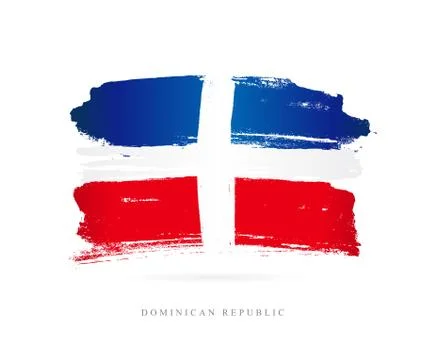 Flag of the Dominican Republic Stock Illustration