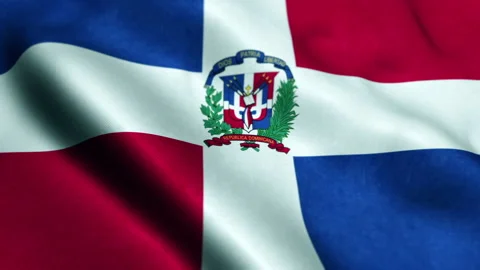 Flag of Dominican republic - Seamless loop Video stock 219010372