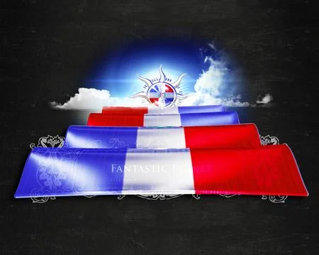 Flag DominicanRep quality designer flag 库存插图