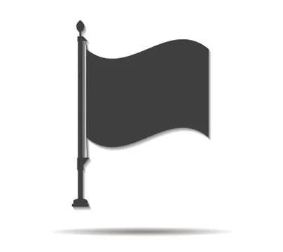 Flag double shadow icon vector 스톡 일러스트