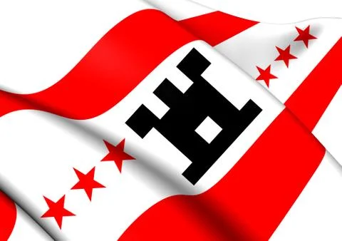 Flag of drenthe Stock Illustration
