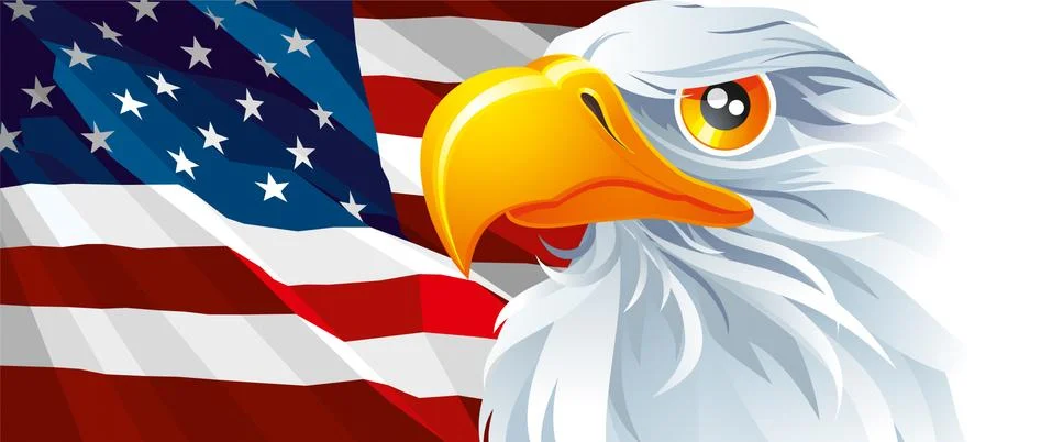 FLAG EAGLE USA Stock Illustration