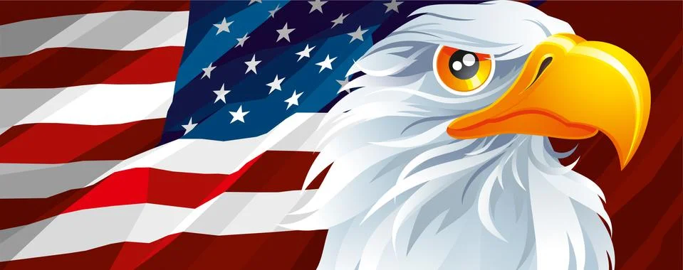 FLAG EAGLE USA Stock Illustration