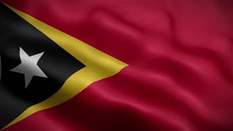 Flag of East Timor fluttering in the wind. Video stock 223341810