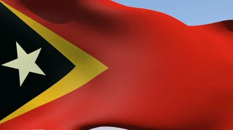 Flag of East Timor HD Stock Footage 14206812