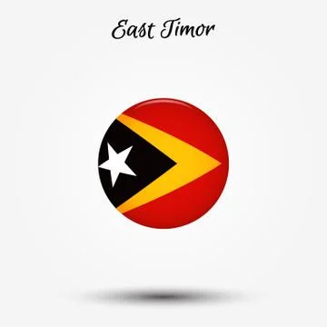 Flag of East Timor icon Illustrazione stock