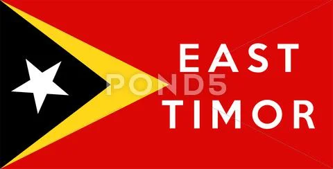 Flag of east timor Stock Illustration