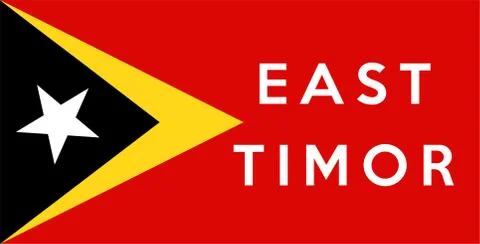 Flag of east timor Illustrazione stock
