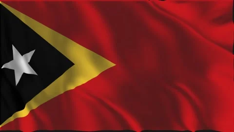 Flag of East Timor waving slowly Stock-Footage 337909651