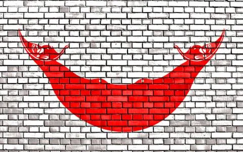 Flag of Easter Island painted on brick wall Stock Photos