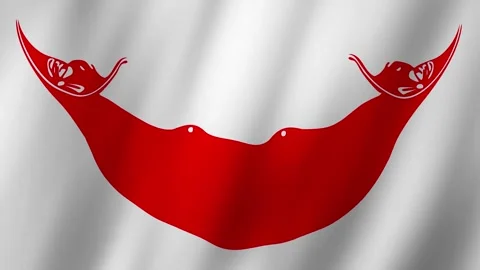 Flag of Easter Island waving animation, Easter Island Flag footage video wav Stock Footage 282382703