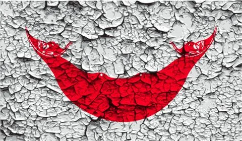 Flag of Easter Rapa Nui, CHILE with old texture. 스톡 일러스트