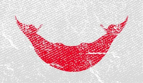 Flag of Easter Rapa Nui, CHILE with old texture. Vector Stock Illustration