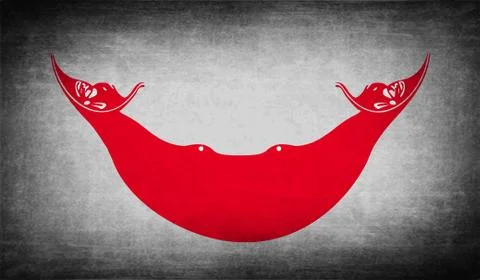 Flag of Easter Rapa Nui, CHILE with old texture. Vector Stock Illustration