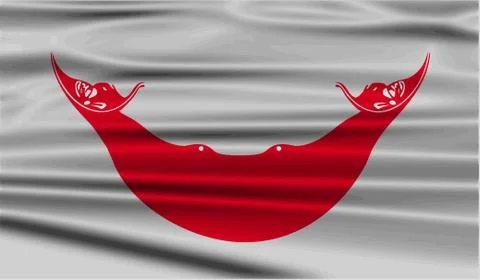 Flag of Easter Rapa Nui, CHILE with old texture. Vector Stock Illustration