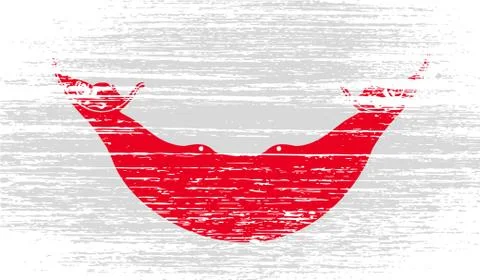 Flag of Easter Rapa Nui, CHILE with old texture. Illustrazione stock