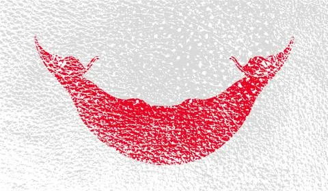 Flag of Easter Rapa Nui, CHILE with old texture. Illustrazione stock