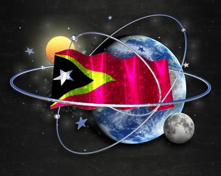 Flag EastTimor quality designer flag Stock Illustration