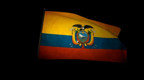 Flag Ecuador 01 Stock Footage 29093291