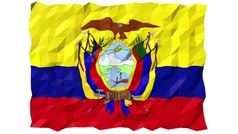 Flag of Ecuador 3D Wallpaper Animation Stock Footage 81210262