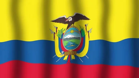 Flag of Ecuador Stock Footage 175726749