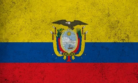 Flag Ecuador grunge texture Stock Illustration