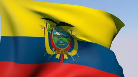 Flag of Ecuador HD Stock Footage 14217728