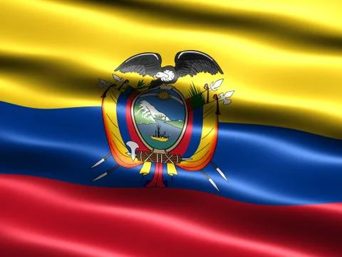 Flag of ecuador 스톡 일러스트