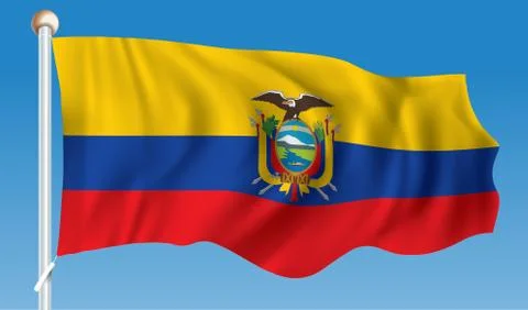 Flag of Ecuador Stock Illustration