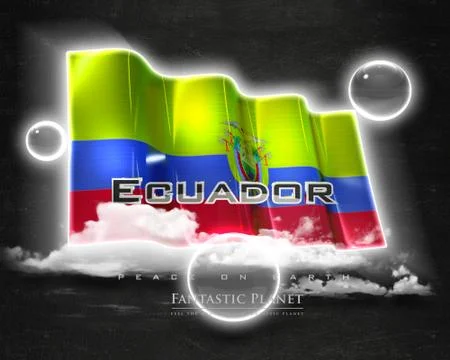 Flag Ecuador quality designer flag Stock Illustration