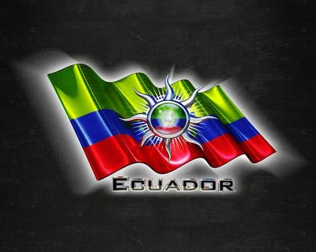 Flag Ecuador quality designer flag イラスト素材