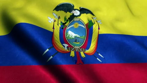 Flag of Ecuador - Seamless loop Video stock 219004311