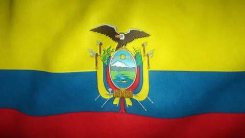 Flag of ecuador waving in the wind Stock-Footage 125828114