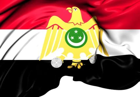 Flag of egypt (1952-1958). Stock Illustration