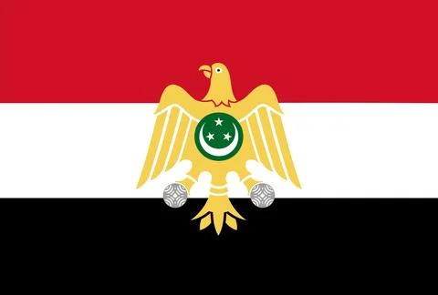 Flag of Egypt (1953 1958) Stock Illustration