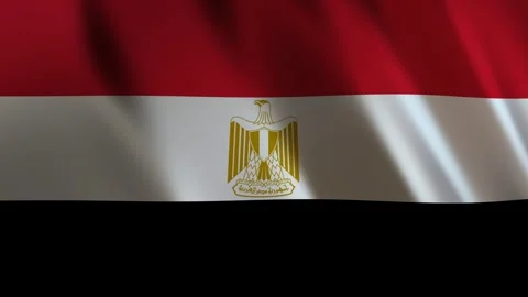 Flag of Egypt, 3D Render Stock Footage 275570997