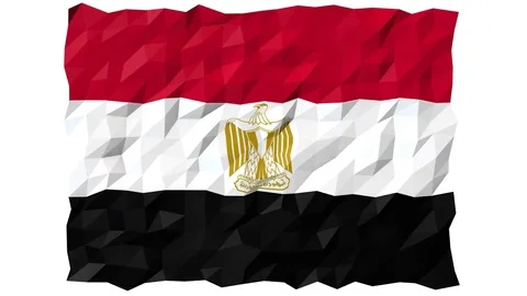 Flag of Egypt 3D Wallpaper Animation Stock Footage 81210654