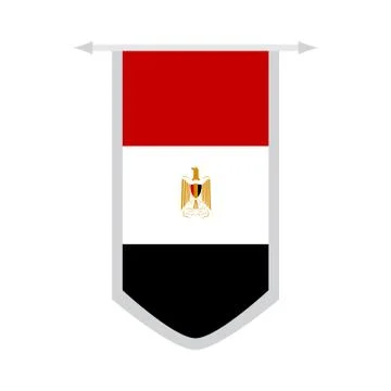 Flag of Egypt on a banner Ilustração Stock