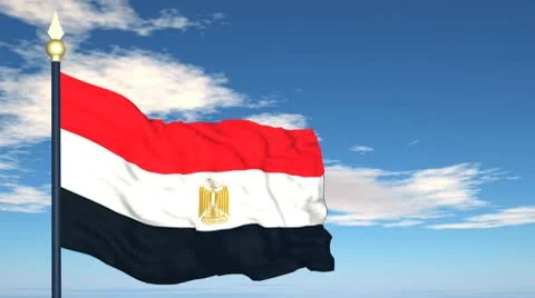 Flag Of Egypt Stock Footage 10687448