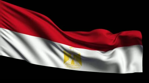 Flag of Egypt Stockbeeldmateriaal 22306522