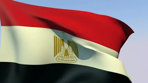 Flag of Egypt HD Stock Footage 14229507